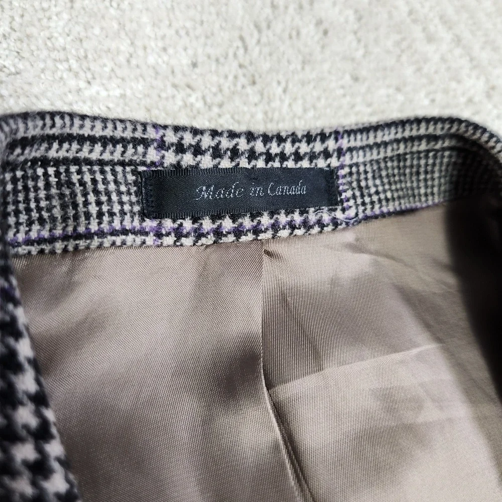 Vintage Ralph Lauren Blazer Men 44L Glen Plaid Tweed Sport Coat Wool Gray